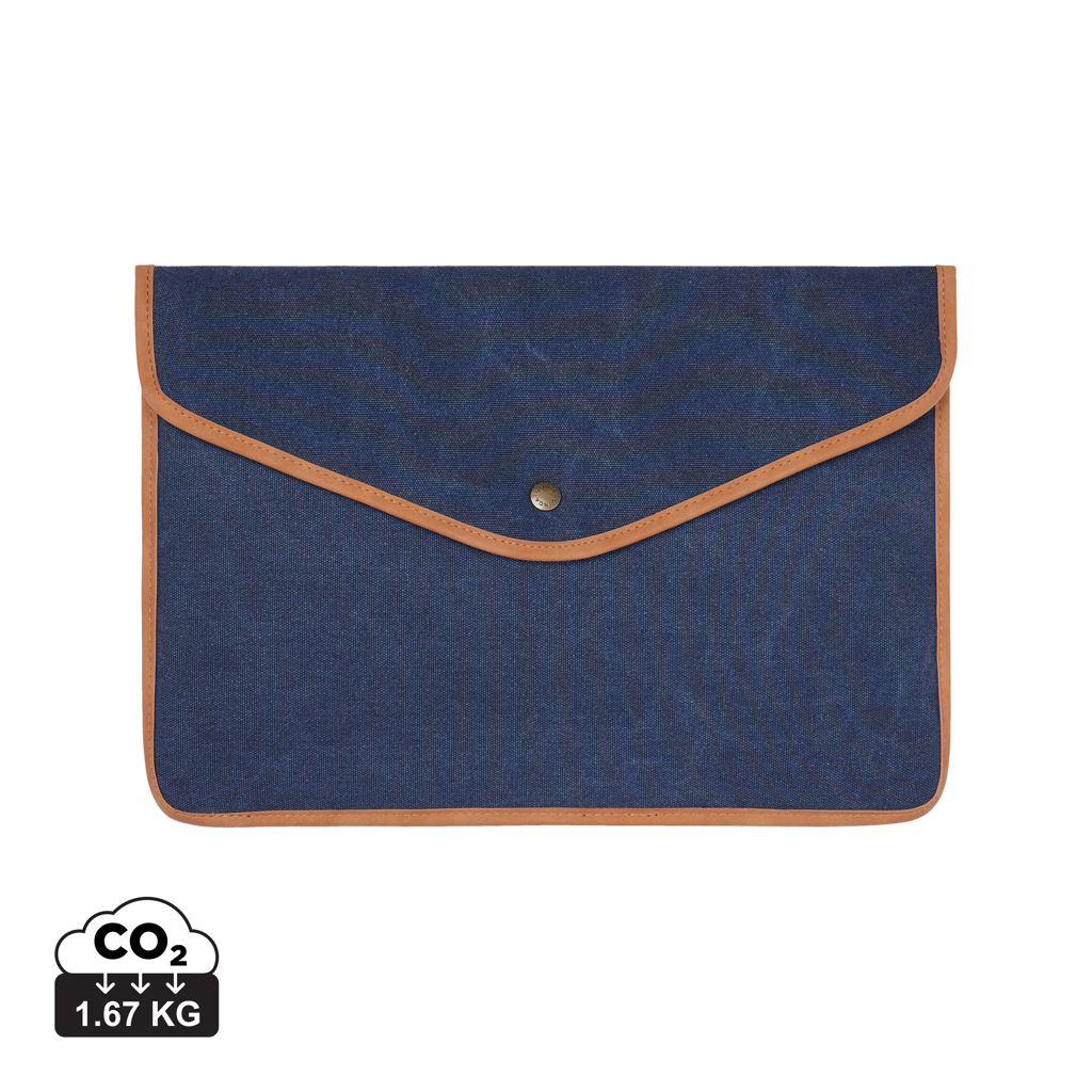 Housse publicitaire toile recyclée écran 14" Bosler VINGA Bleu marine